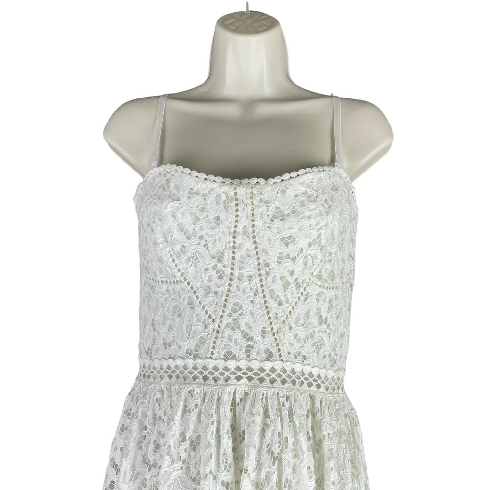 Jonathan Simkhai Strapless Lace Bridal Dress Convertible White Size 6 - Picture 6 of 12